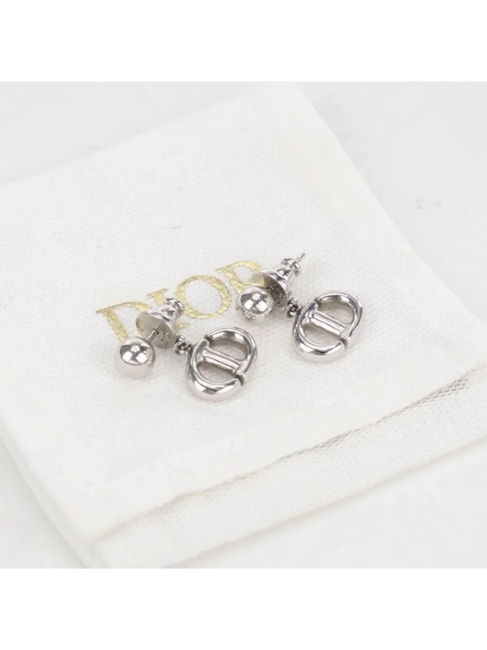 Dior CD Navy Earrings Metal